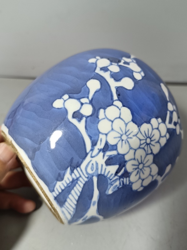 古玩陶瓷精美民國青花罐拍賣,當前價格138元