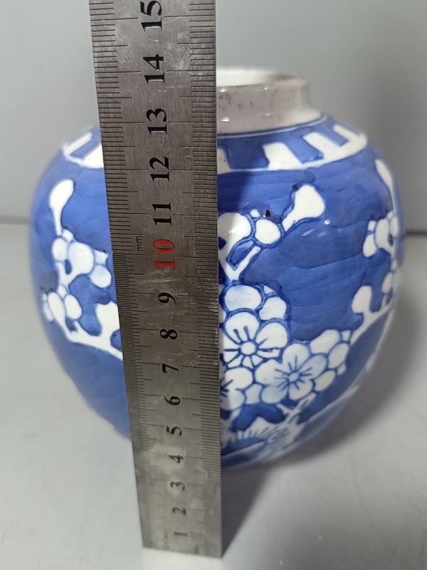 古玩陶瓷精美民國青花罐拍賣,當前價格138元