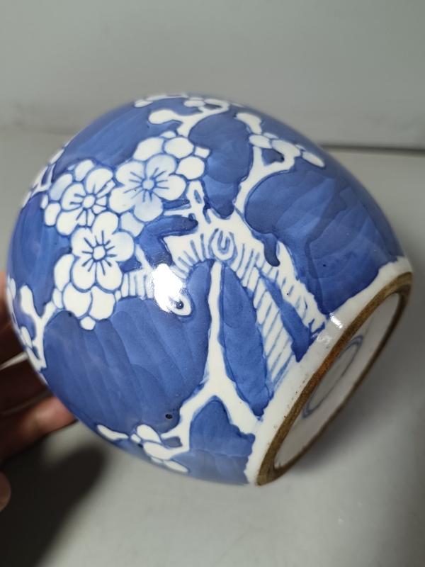 古玩陶瓷精美民國青花罐拍賣,當前價格138元