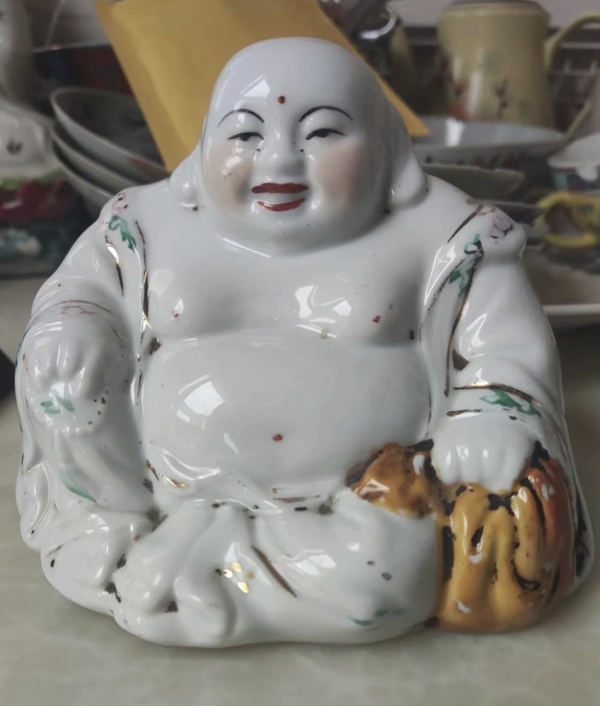 古玩陶瓷彌勒佛塑像拍賣,當前價格128元