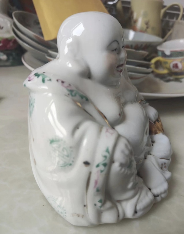 古玩陶瓷彌勒佛塑像拍賣,當前價格128元