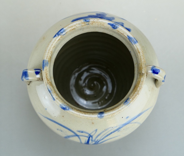 古玩陶瓷精美.明清青花花卉紋雙系罐拍賣,當(dāng)前價(jià)格500元
