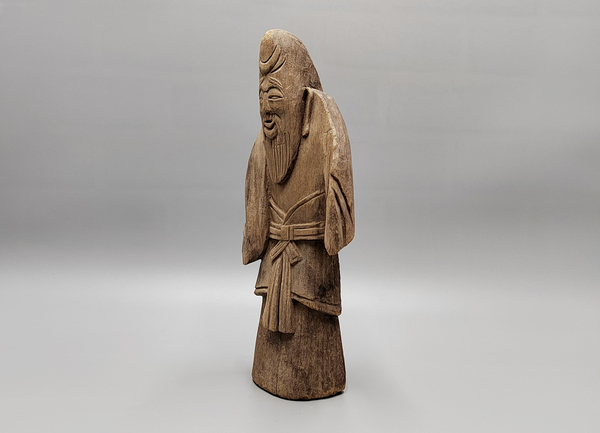 古玩雜項清代木雕壽星造像拍賣,當前價格108元