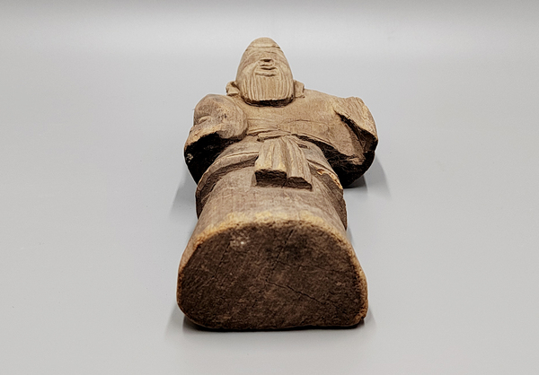 古玩雜項清代木雕壽星造像拍賣,當前價格108元