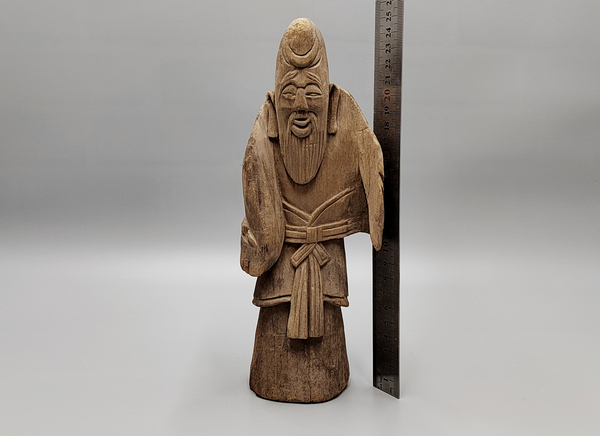 古玩雜項清代木雕壽星造像拍賣,當前價格108元