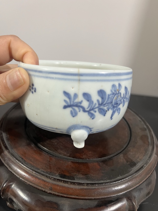 古玩陶瓷明成化青花香爐拍賣,當前價格21000元