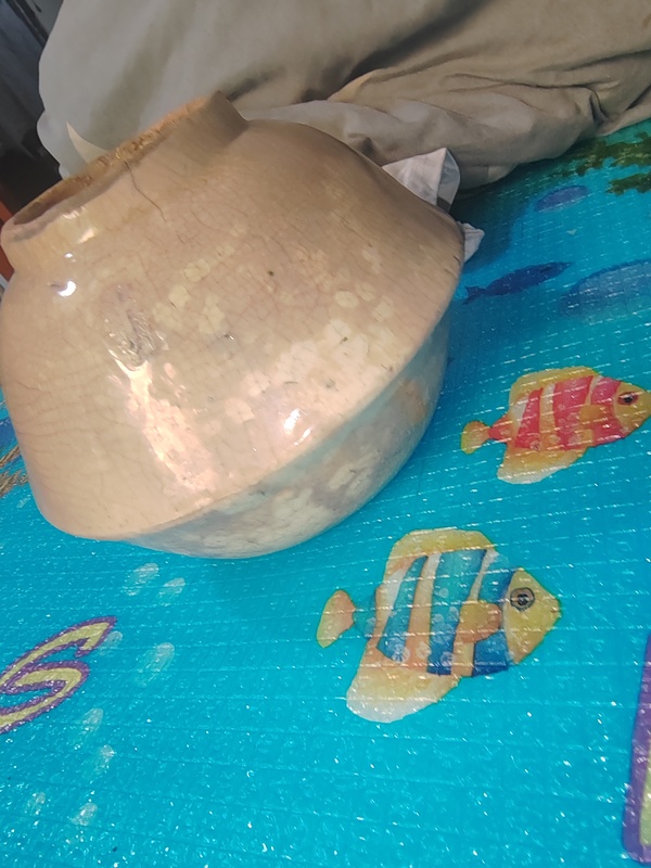 古玩陶瓷宋元哥窯折腰罐拍賣,當前價格38000元