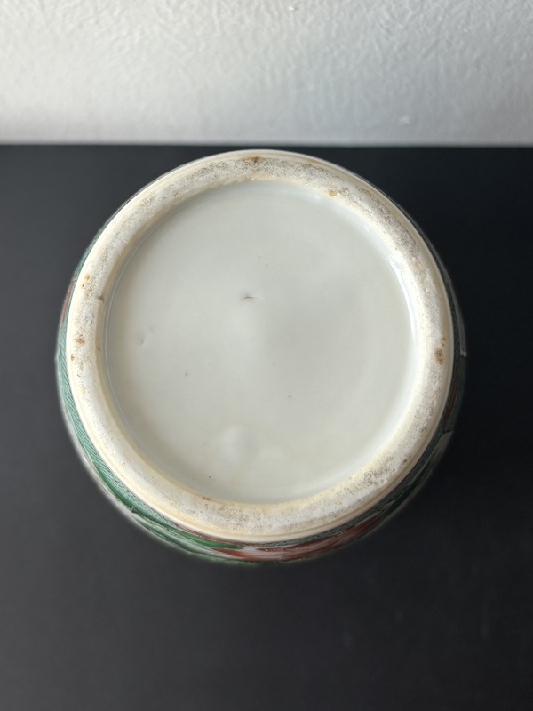 古玩陶瓷晚清光緒·五彩開窗四季花卉紋蘿卜/萊菔罐拍賣,當前價格6200元