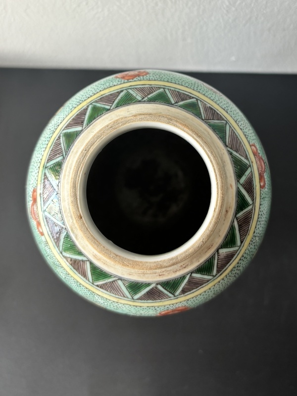 古玩陶瓷晚清光緒·五彩開窗四季花卉紋蘿卜/萊菔罐拍賣,當前價格6200元