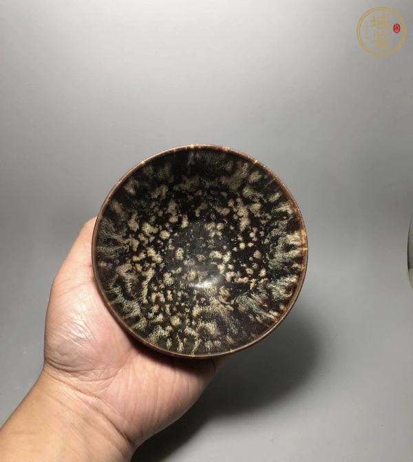 古玩陶瓷吉州窯窯變釉茶盞，無底圖，偏老真品鑒賞圖