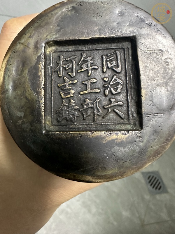 古玩銅器銅筆筒真品鑒賞圖