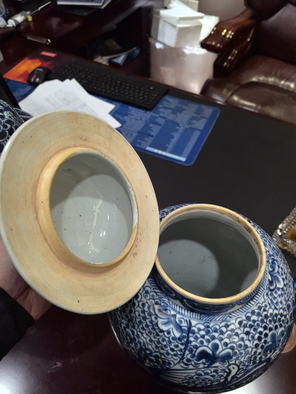 古玩陶瓷青花鳳穿牡丹圖將軍罐拍賣,當(dāng)前價格48888元