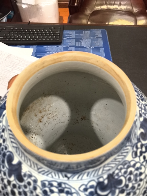 古玩陶瓷青花鳳穿牡丹圖將軍罐拍賣,當(dāng)前價格48888元