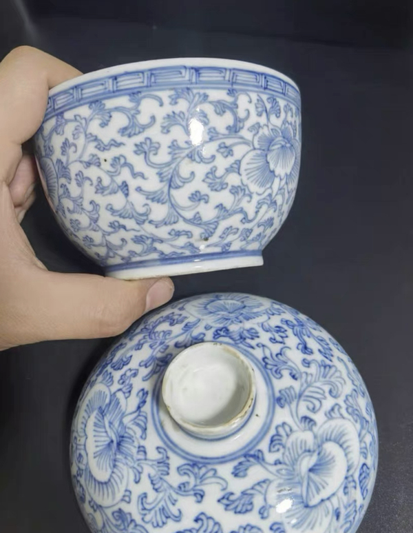 古玩陶瓷青花蓋缸拍賣,當(dāng)前價(jià)格4200元