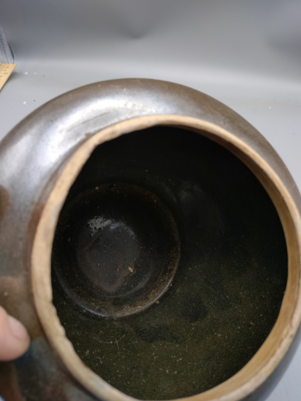 古玩陶瓷明代.褐釉蓋罐600拍賣,當前價格600元