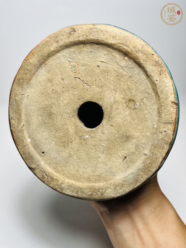 古玩陶瓷清末民初·窯變釉燭臺真品鑒賞圖