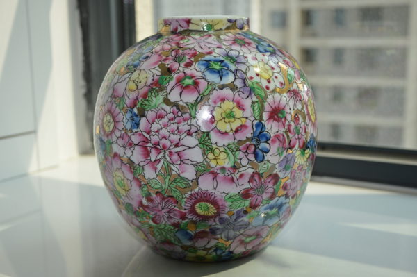 古玩陶瓷【鳳麟齋】百花不落地粉彩罐拍賣,當前價格6999元