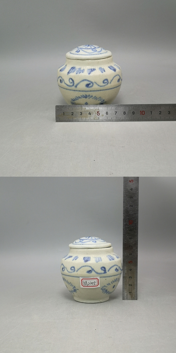 古玩陶瓷明代.花卉紋青花蓋罐拍賣,當前價格5800元