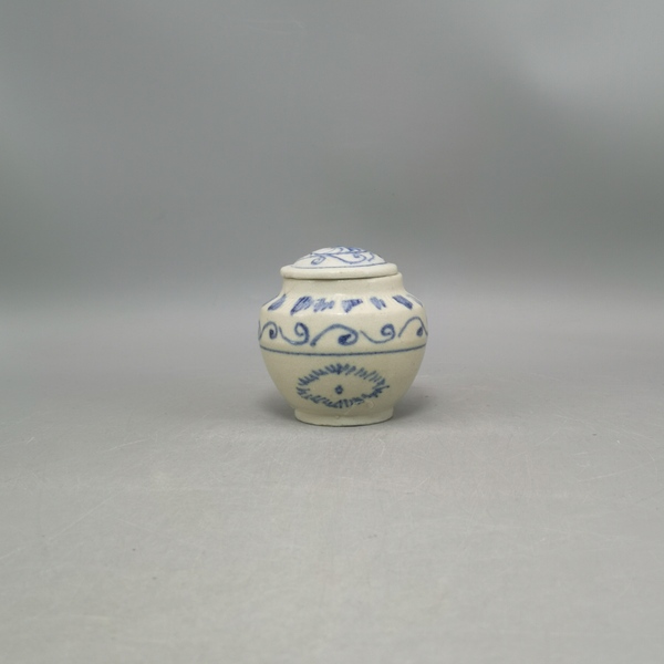 古玩陶瓷明代.花卉紋青花蓋罐拍賣,當前價格5800元