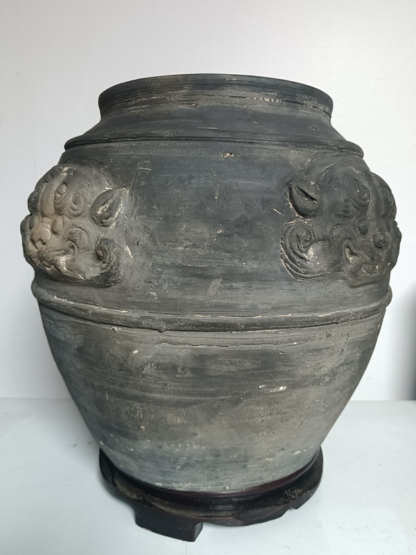 古玩陶瓷漢代～四獸弦紋罐【館藏品】拍賣，當(dāng)前價(jià)格18888元