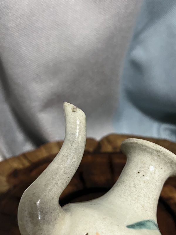 古玩陶瓷晚清粉彩人物無柄壺拍賣,當前價格850元