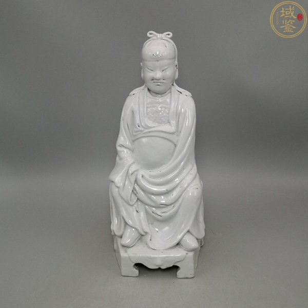 古玩陶瓷清代.白釉關公像拍賣,當前價格9800元
