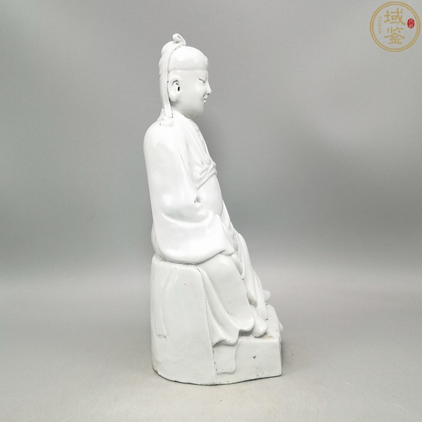 古玩陶瓷清代.白釉關公像拍賣,當前價格9800元
