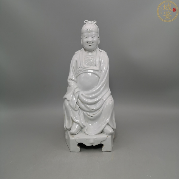 古玩陶瓷清代.白釉關公像拍賣,當前價格9800元