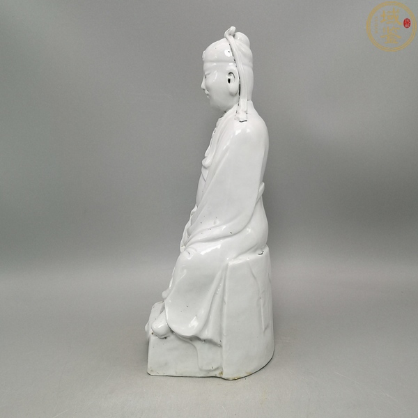古玩陶瓷清代.白釉關公像拍賣,當前價格9800元