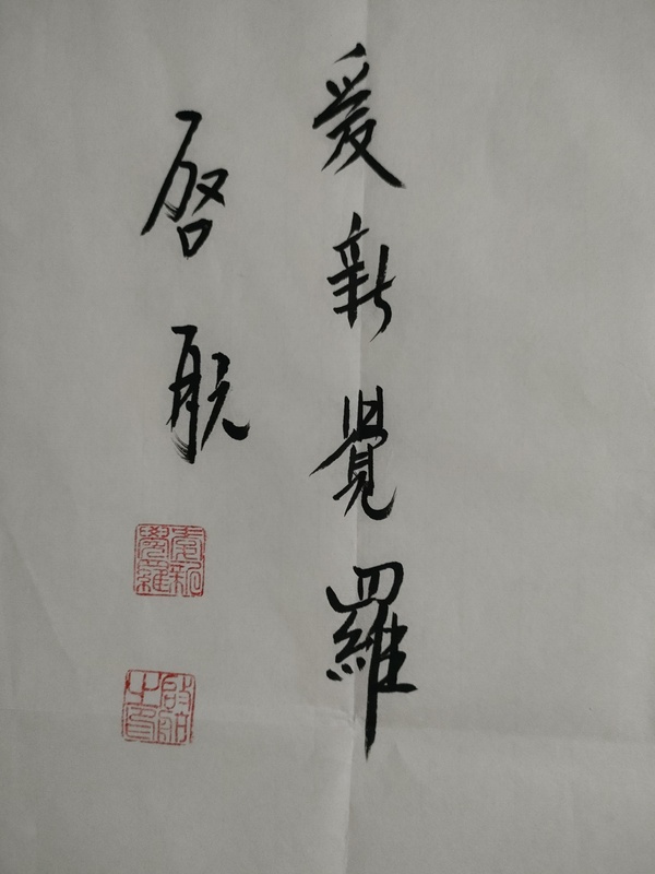 古玩字畫愛新覺羅啟航款行書橫幅拍賣，當(dāng)前價(jià)格280元