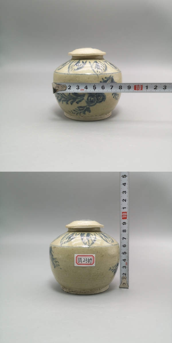 古玩陶瓷明代.花卉紋青花蓋罐拍賣,當前價格5800元