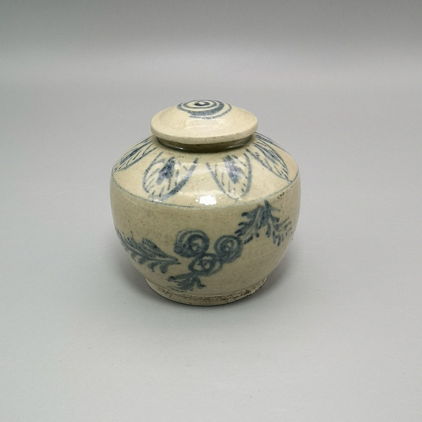 古玩陶瓷明代.花卉紋青花蓋罐拍賣,當前價格5800元