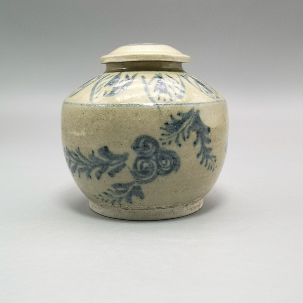 古玩陶瓷明代.花卉紋青花蓋罐拍賣,當前價格5800元