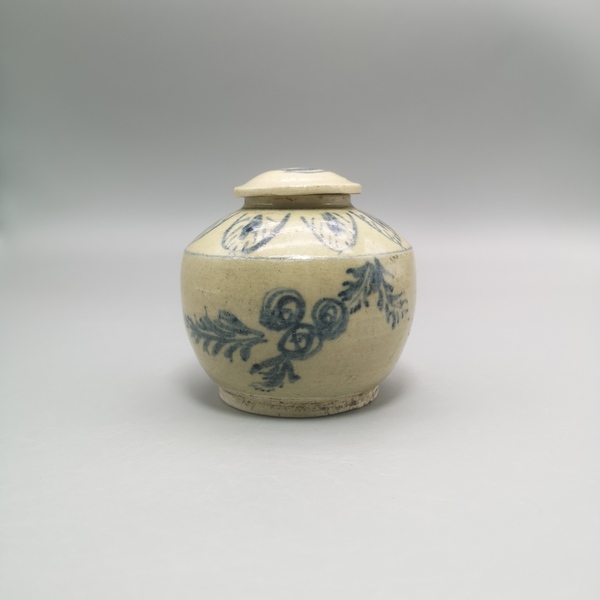 古玩陶瓷明代.花卉紋青花蓋罐拍賣,當前價格5800元