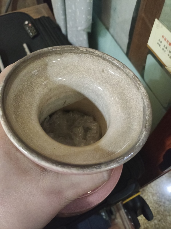 古玩陶瓷紅哥釉盤口瓶拍賣,當前價格1300元