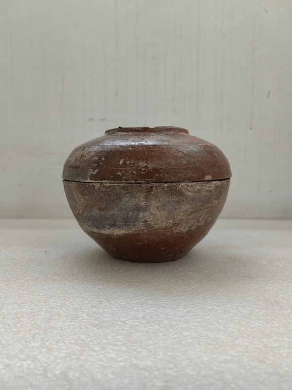 古玩陶瓷黃綠釉蓋盒拍賣,當前價格789元