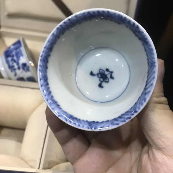 古玩陶瓷（精品品茗杯）清-康熙-錦雞牡丹-洞石花卉品茗杯各一對拍賣，當前價格288元