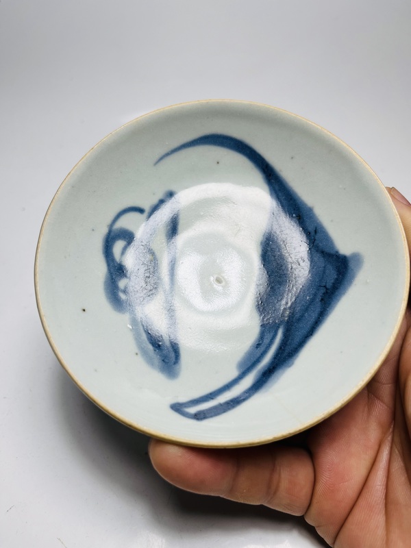 古玩陶瓷青花一葉知秋紋盤拍賣,當前價格0元