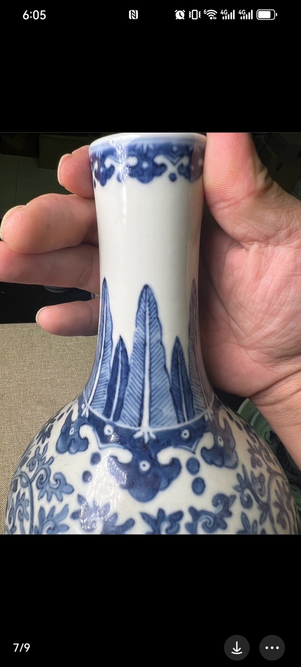 古玩陶瓷青花瓶拍賣，當(dāng)前價(jià)格8500元