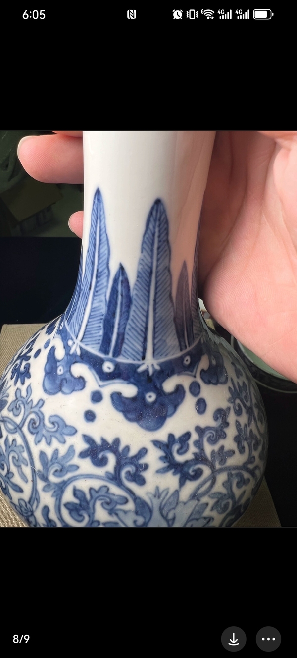 古玩陶瓷青花瓶拍賣，當(dāng)前價(jià)格8500元