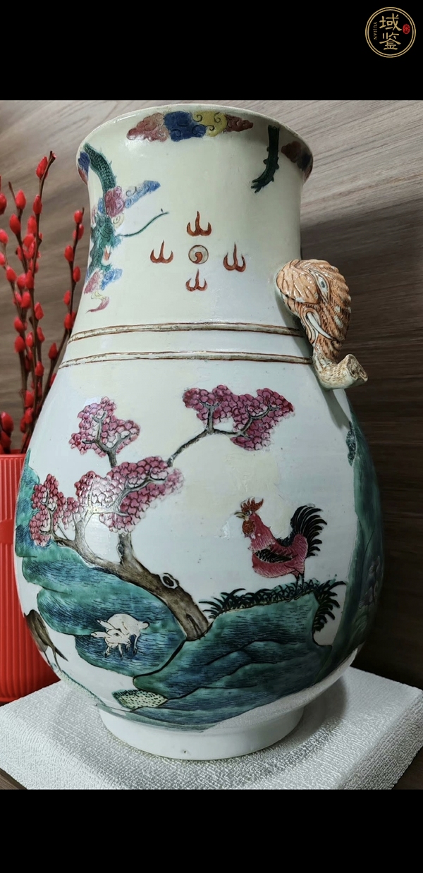 古玩陶瓷雙象鼻耳尊真品鑒賞圖