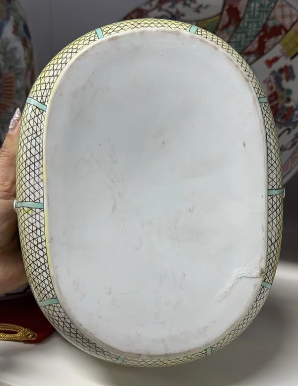 古玩陶瓷素三彩公雞蓋鍋拍賣,當前價格980元