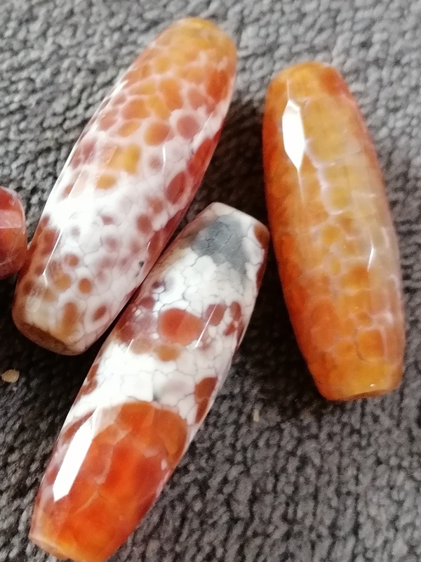 古玩雜項多棱瑪瑙珠拍賣,當前價格200元