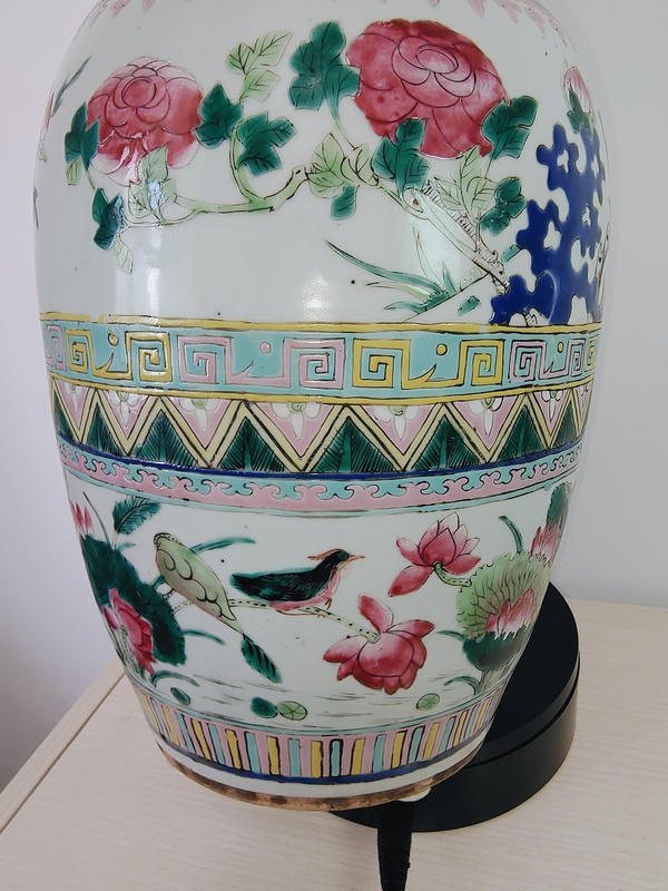 古玩陶瓷45cm～晚清(精品)?粉彩滿工博古花鳥紋瓶拍賣，當前價格5000元