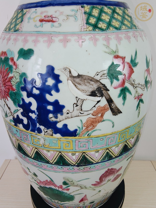 古玩陶瓷清晚·粉彩花鳥博古紋瓶真品鑒賞圖