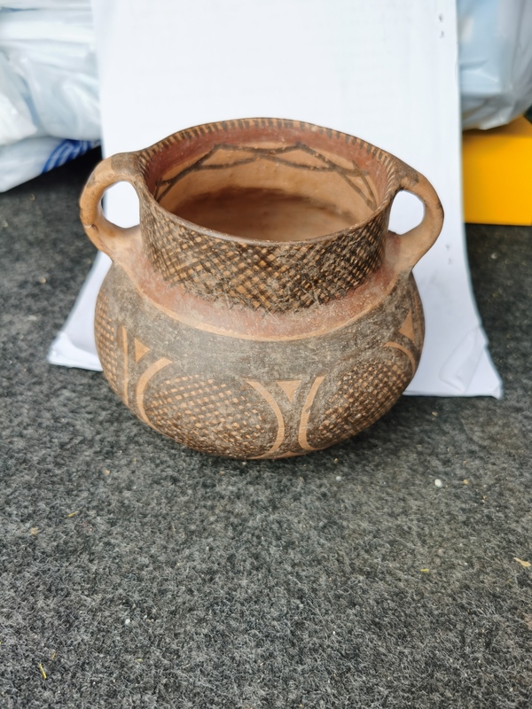 古玩陶瓷文化期馬家窯彩陶雙耳罐(實物鑒定)拍賣,當前價格18888元
