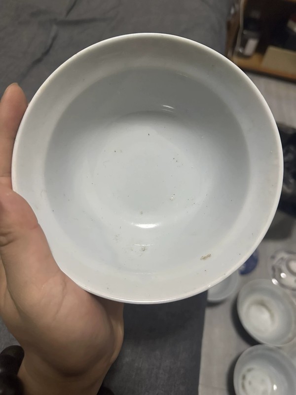 古玩陶瓷釉下彩松鶴延年圖蓋碗拍賣(mài)，當(dāng)前價(jià)格455元