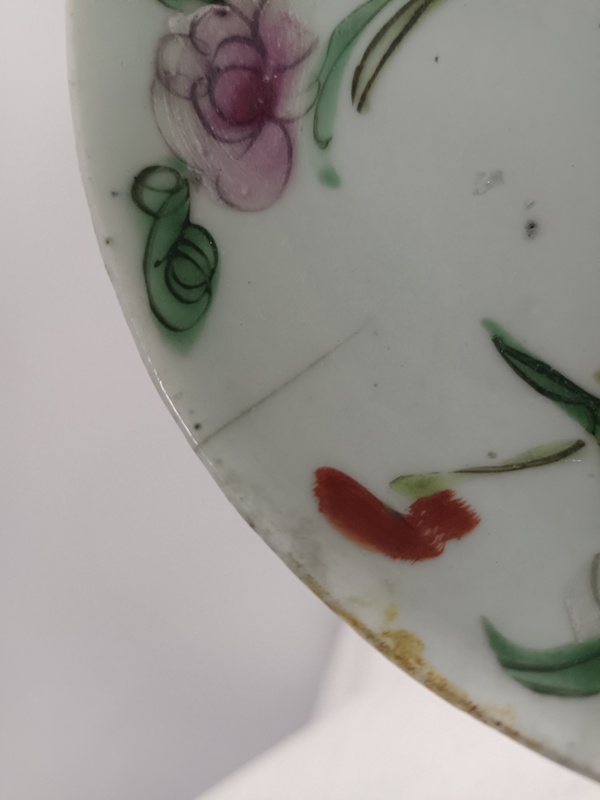 古玩陶瓷四季花卉紋粉彩盤拍賣,當前價格90元