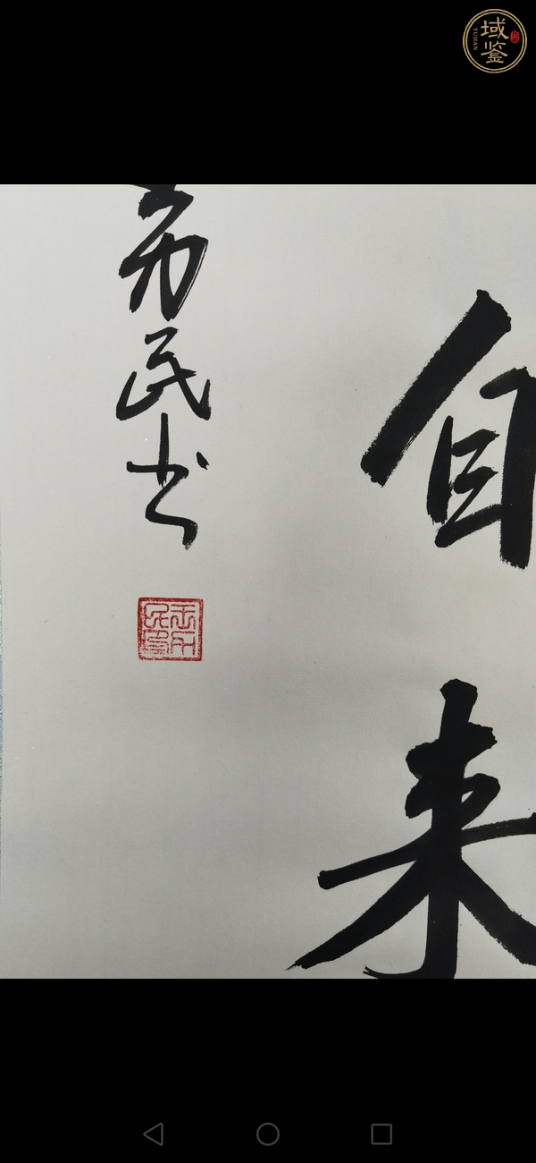 古玩字畫王力民款行書真品鑒賞圖