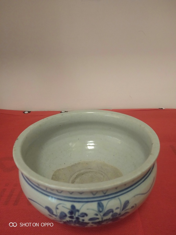 古玩陶瓷青花花卉紋香爐拍賣,當前價格865元